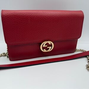 Gucci Interlocking G Leather Crossbody Bag